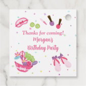 スパ誕生日パーティーの好意 フェイバータグ (裏面)