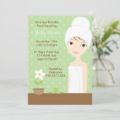 スパ誕生日パーティーの招待 招待状 (スタンド正面)