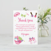 スパ誕生日パーティーサンキューカード 招待状 (スタンド正面)