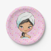 スパ誕生日パーティー紙プレート ペーパープレート (正面)