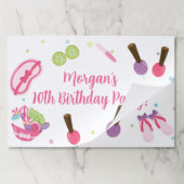 スパ誕生日パーティー紙ランチョンマット ペーパーパッド (折り畳み)