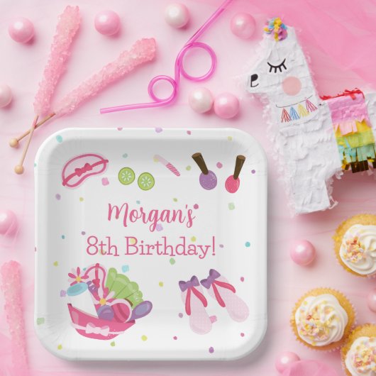 スパ誕生日パーティー ペーパープレート (パーティー)