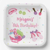 スパ誕生日パーティー ペーパープレート (正面)