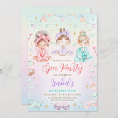 スパ誕生日パーティー 招待状 (正面/裏面)