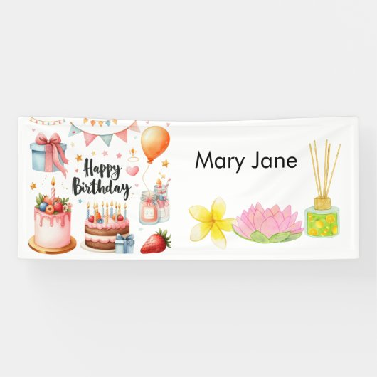 スパ誕生日パーティー 横断幕 (横)