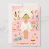 スパ誕生日パーティーfor Girls Pink Pampe 招待状 (裏面)