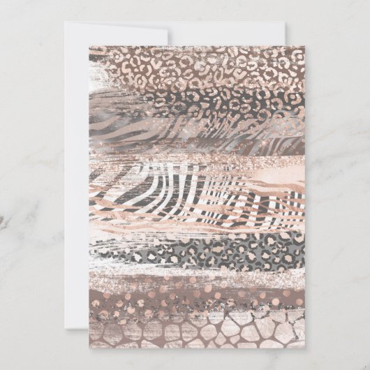 スパ誕生日ラグジュアリーサファリデザイン 招待状 (裏面)