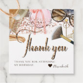 スパ誕生日写真ありがとうメッセージカード フェイバータグ (正面)