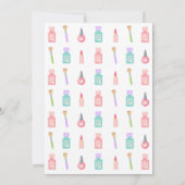 スパ誕生日招待状ガールスパパーティー 招待状 (裏面)