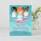 スパ誕生日招待状for Girls 招待状 (スタンド正面)