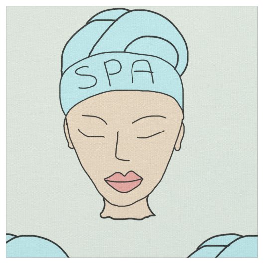 スパ顔模様 ファブリック (クローズアップ)