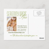 スパ顧客休日割引（オリーブ）はがき ポストカード (裏面)