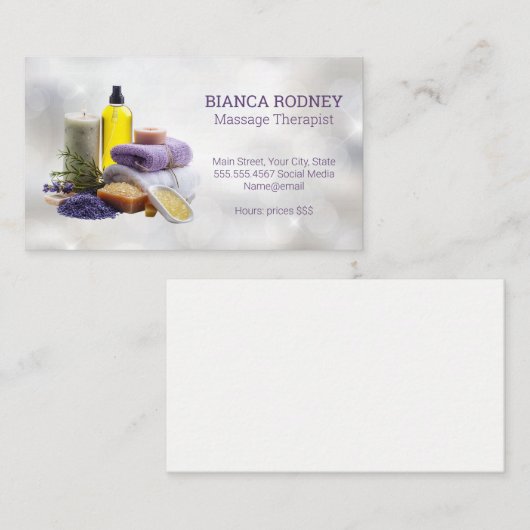 スパ香 | 入浴剤 | 油 名刺 (正面/裏面)