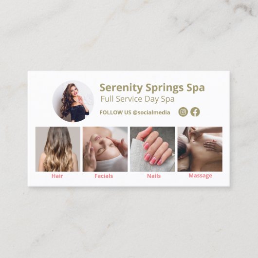 スパ4フォトソーシャルメディアQRコード 名刺 (正面)