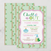 スパ どんな年齢の誕生日パーティー リラックス 贅沢 招待 招待状 (正面/裏面)