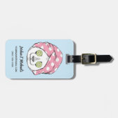 スパ|のパンダはあなたの名前を加えます ラゲッジタグ (正面横)