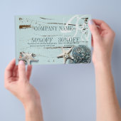 スパ アクアブルー ビーチ ウッド スターフィッシュ シーシェル チラシ (ハンドル)