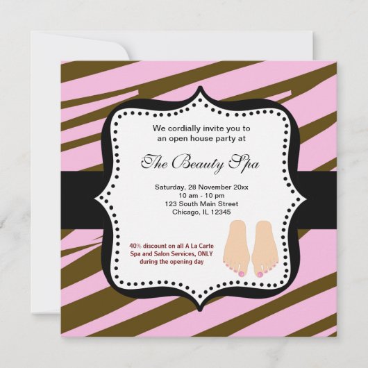 スパ オープンハウス セレブレーション 招待状 (正面)
