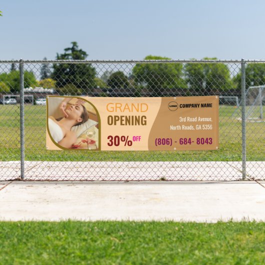 スパ グランドオープンのカスタムバナー 横断幕 (インサイチュ)