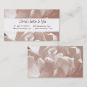 スパ-サロンのセピア色の花の名刺 名刺 (正面/裏面)