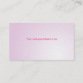 スパ-サロンのピンクのシャクヤクの花の名刺 予約カード (裏面)