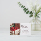 スパ-サロンのペディキュアのマニキュアの名刺 予約カード (スタンド正面)