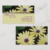 スパ-サロンのマッサージのセラピーの名刺の黄色 名刺 (正面/裏面)