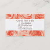 スパ-サロンのモモのバラの名刺 名刺 (裏面)