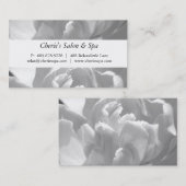 スパ-サロンの白い花の名刺 名刺 (正面/裏面)