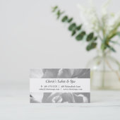 スパ-サロンの白い花の名刺 名刺 (スタンド正面)