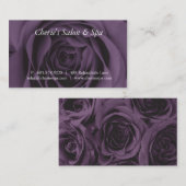 スパ-サロンの紫色のバラ1の名刺 名刺 (正面/裏面)