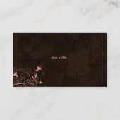 スパ-サロンの花のエレガントなモモの名刺 名刺 (裏面)