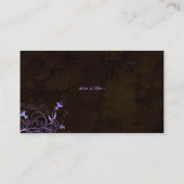 スパ-サロンの花のエレガントな紫色の名刺 名刺 (裏面)