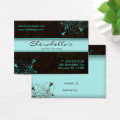 スパ-サロン花エレガントターコイズギフトカード (デスク)