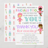 スパ サンキューカード | スパ バースデイ サンキュー 招待状 (正面/裏面)