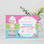 スパ スリープオーバー バースデーパーティー ご招待 招待状 (スタンド正面)