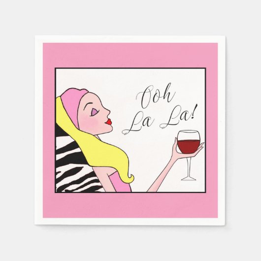 "スパ"ディヴァ スタンダードカクテルナプキン (正面)