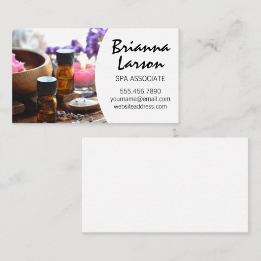 スパ | ハーブ油及び入浴剤 名刺 (正面/裏面)