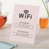 スパ&ビューティーサロンのためのWiFiログイン掲示板 台座サイン (インサイチュ)