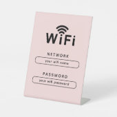 スパ&ビューティーサロンのためのWiFiログイン掲示板 台座サイン (正面)