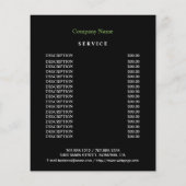 スパ＆ビューティー事業のパーソナライズされたチラシ チラシ (裏面)