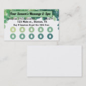 スパ、フィットネス、サロン、ネイルサロンロイヤリティパンチカード ロイヤリティカード (正面/裏面)