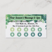 スパ、フィットネス、サロン、ネイルサロンロイヤリティパンチカード ロイヤリティカード (正面)