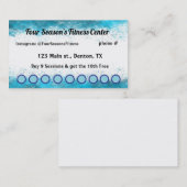 スパ、フィットネス、サロン、ネイルサロンロイヤリティパンチカード ロイヤリティカード (正面/裏面)