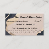 スパ、フィットネス、サロン、ネイルサロンロイヤリティパンチカード ロイヤリティカード (正面)