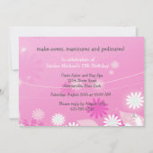 スパ ブリーズ ピンク バースデー インビテーション (裏面)