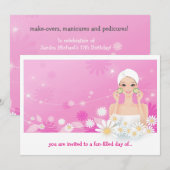 スパ ブリーズ ピンク バースデー インビテーション (正面/裏面)