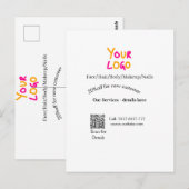 スパ・マッサージサロン割引オファーサービスのお問い合わせ ポストカード (正面/裏面)