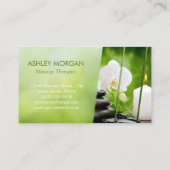 スパ・ライフ ビューティフル グリーン マッサージ サロン 名刺 (裏面)