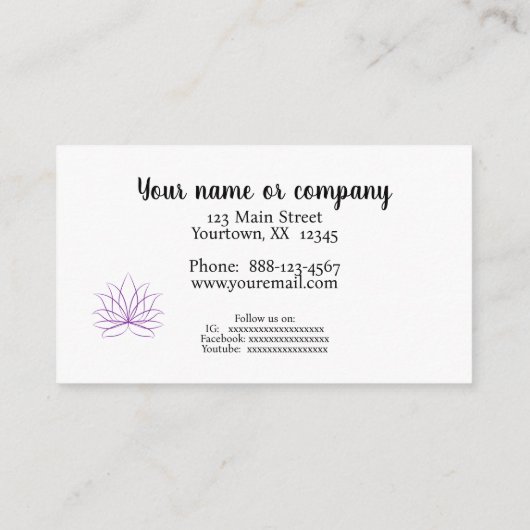 スパ 名刺 (裏面)